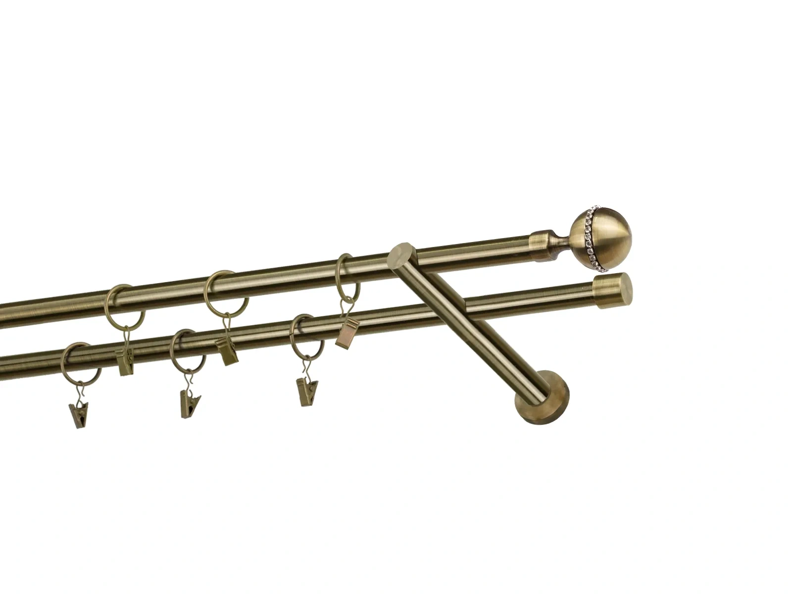 Garniže 16x16mm - dvojradové - KALISTO CRYSTAL - antik