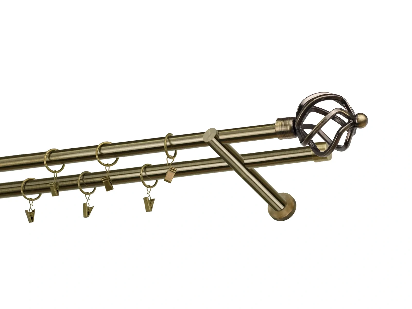 Garniže 19x19mm - dvojradové - SPIRAL - antik