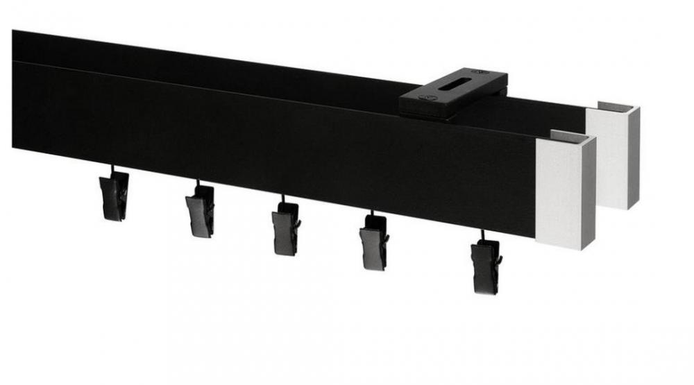 Garniže MODERN - dvojradové do stropu - odtieň ČIERNA