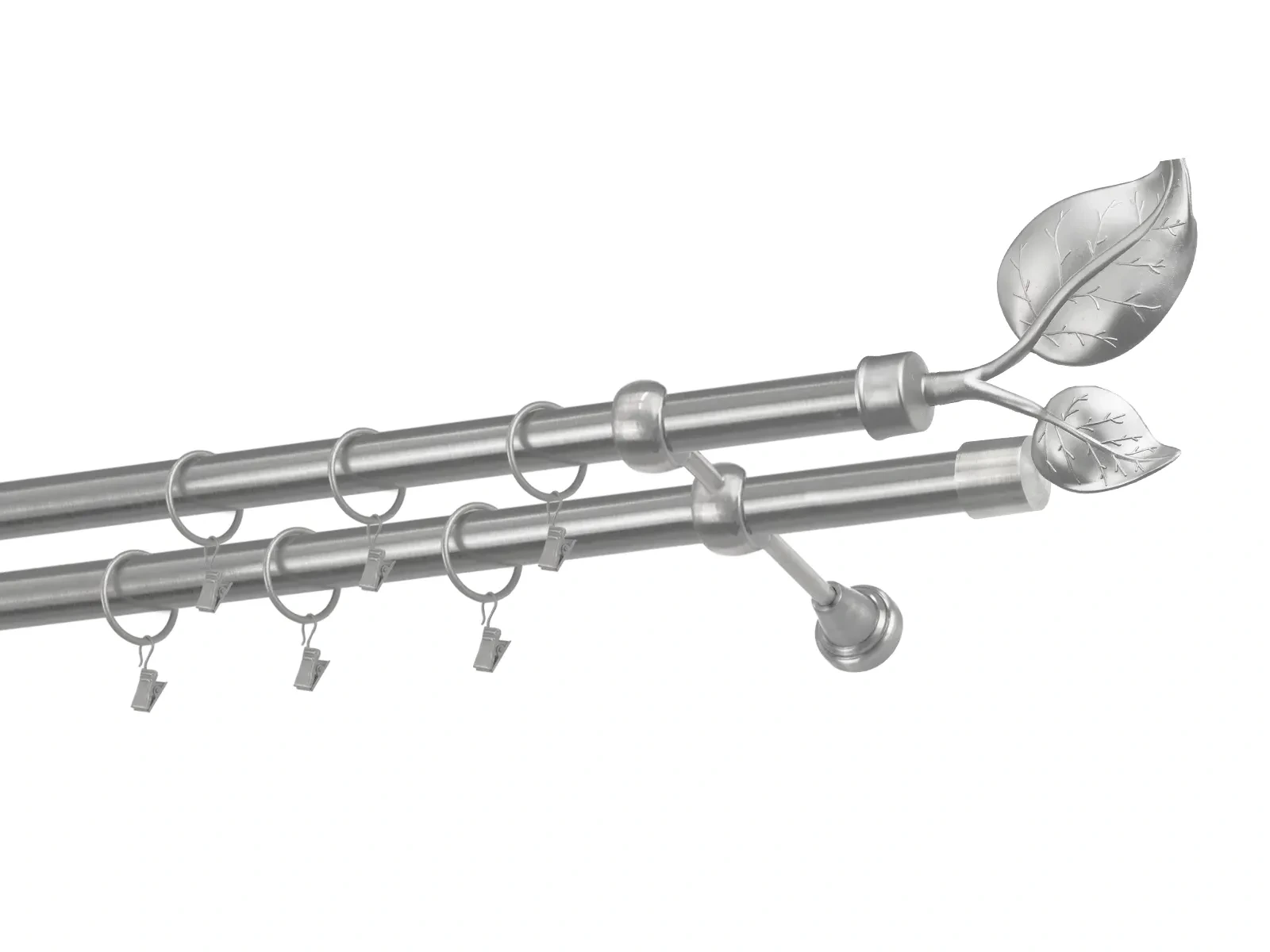 Garniže 25x25mm - dvojradové - LIST VEĽKÝ satin