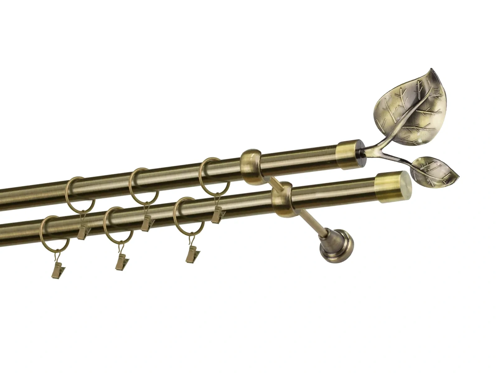 Garniže 25x25mm - dvojradové - LIST VEĽKÝ - antik