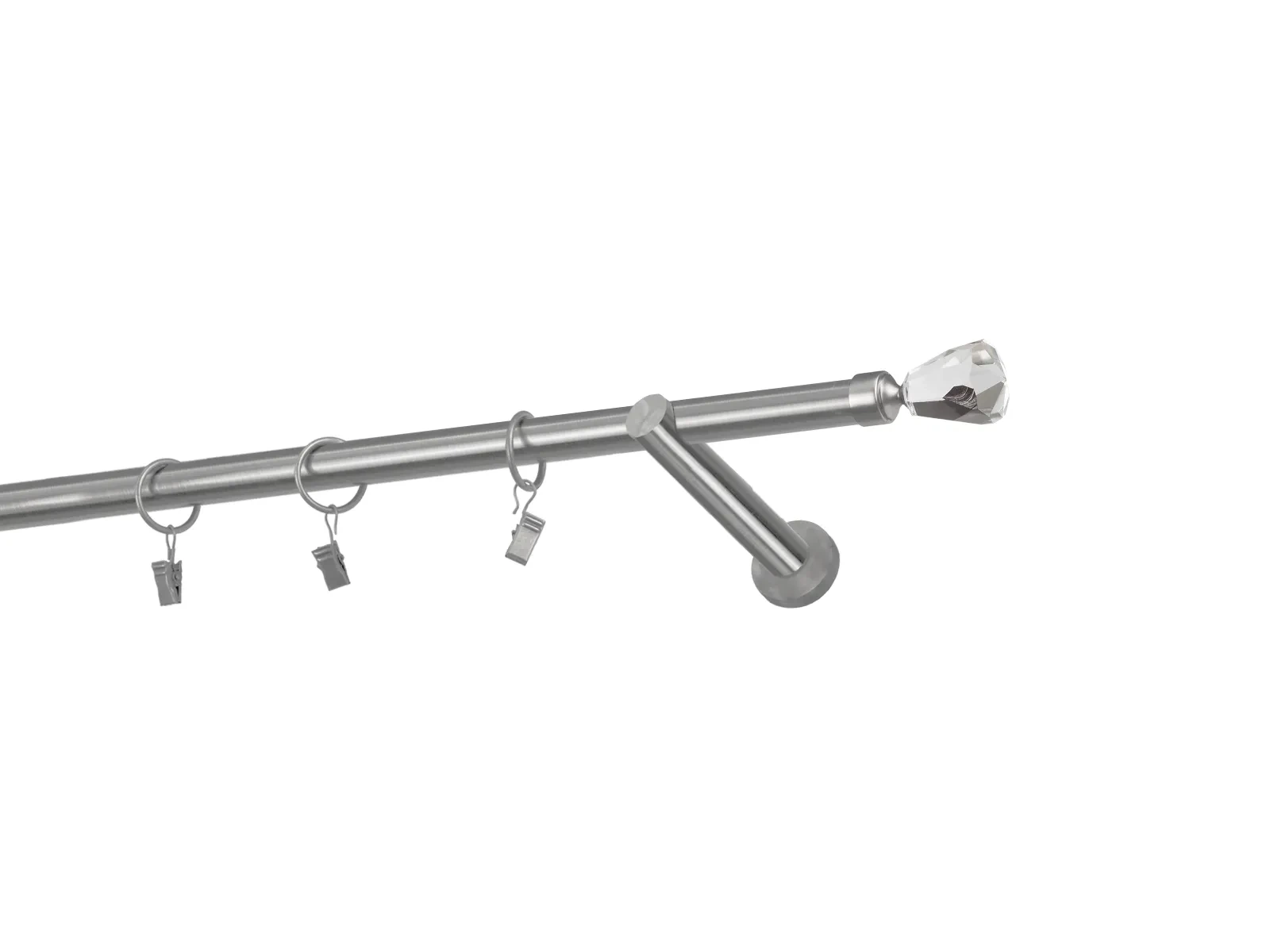 Garniže 19mm - jednoradové - CRYSTAL CONE - satin