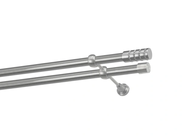 Garniže 25x25mm - dvojradové - CYLINDER CRYSTAL - satin 1