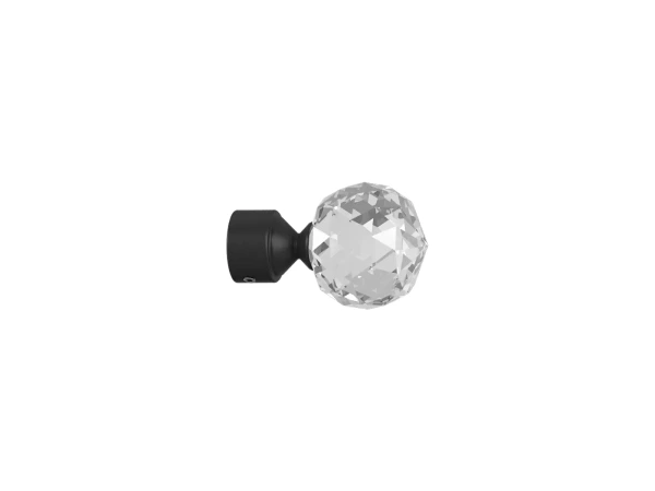 Garniža 19mm drážková tyč - 1rad - GUĽA CRYSTAL - čierna 3