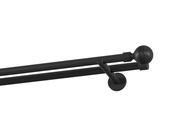 Garniža 19x19mm obyčajná tyč - 2rady - GABI - čierna 1