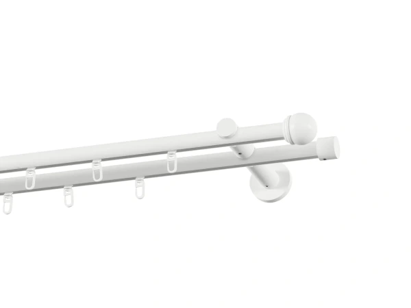 Garniža 19x19mm drážková tyč - 2rady - TODI MAX - biela