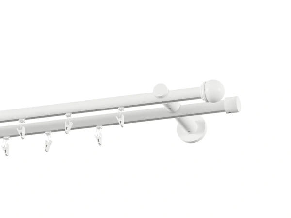 Garniža 19x19mm drážková tyč - 2rady - TODI MAX - biela 2