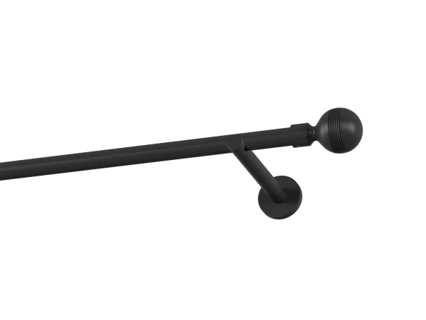 Garniža 19mm obyčajná tyč - 1rad - GABI - čierna 1