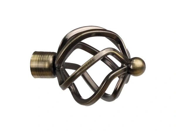 Garniža 19x19mm - drážková tyč - 2rady - SPIRAL - antik 2