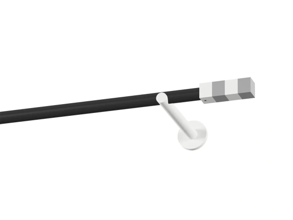 Garniža 19mm obyčajná tyč - 1rad - KVADRAT - čierno biela 1