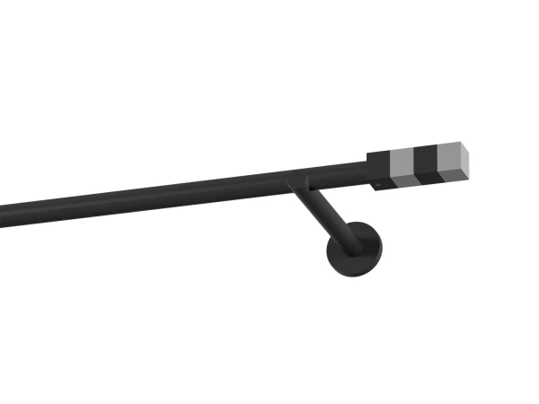 Garniža 19mm obyčajná tyč - 1rad - KVADRAT - čierna 1