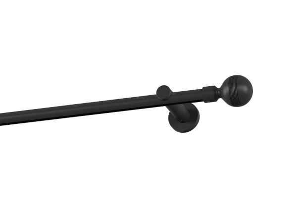 Garniža 19mm drážková tyč - 1rad - GABI - čierna 1