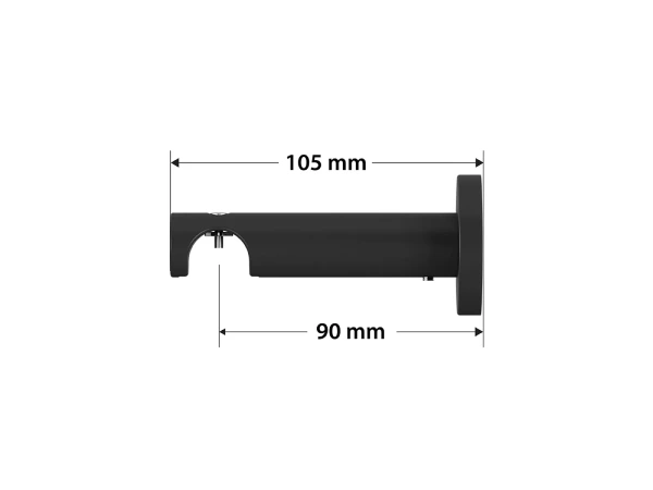 Garniža 19mm drážková tyč - 1rad - GABI - čierna 4