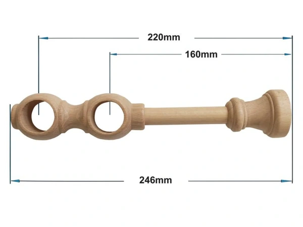 Garniže drevená 28x28mm dvojradové - BOROVICA 2