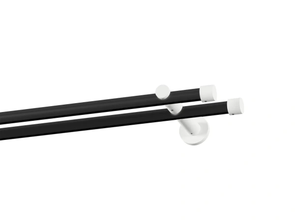 Garniža 19x19mm drážková tyč - 2rady - PULLO - čierno biela 1