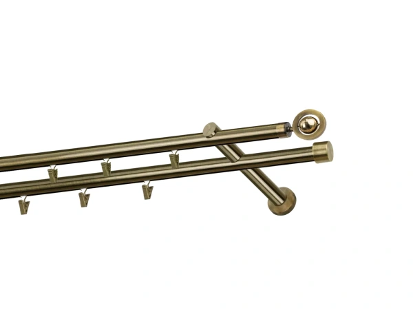 Garniža 19x19mm - drážková tyč - 2rady - JUPITER - antik