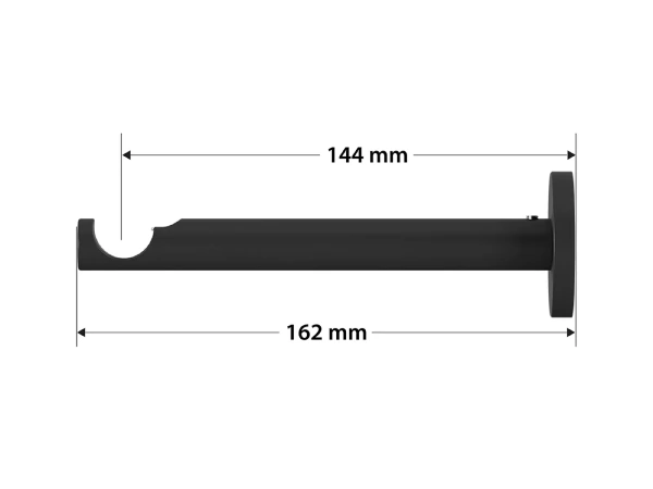 Garniža 19mm obyčajná tyč - 1rad - PARIS - čierna 3