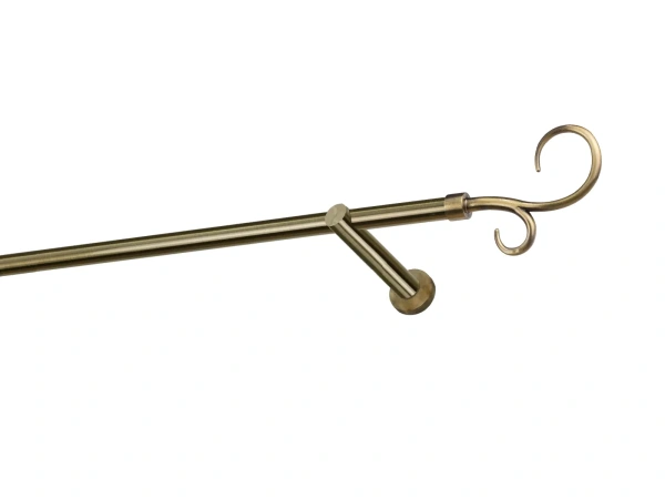 Garniže 16mm - jednoradové - HÁK DVOJITÝ - antik 1