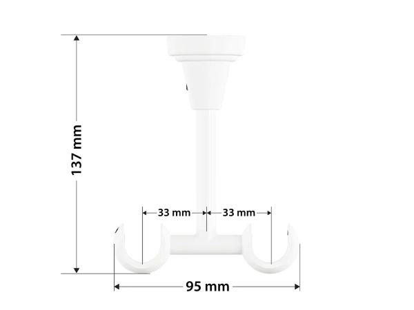 Garniža 19x19mm obyčajná tyč - 2rady - SFERA - čierno biela 5