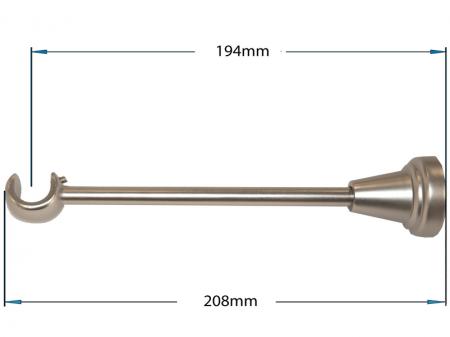 Garniže 16mm - jednoradové - CRYSTAL CONE - satin