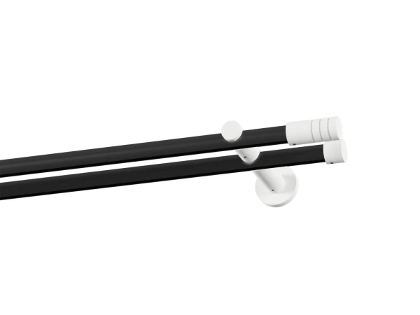 Garniža 19x19mm drážková tyč - 2rady - TECHNO - čierno biela 1