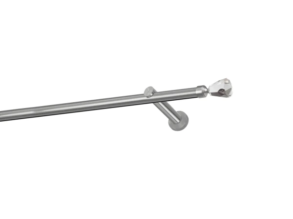 Garniža 19mm - drážková tyč - 1rad - CRYSTAL CONE - satin 1