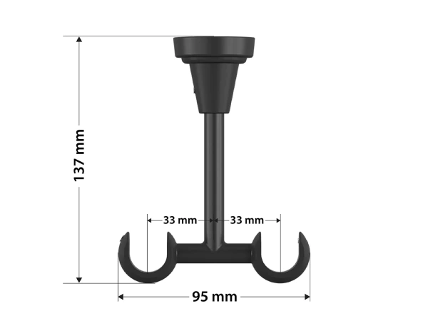 Garniža 19x19mm obyčajná tyč - 2rady - SFERA - bielo čierna 5