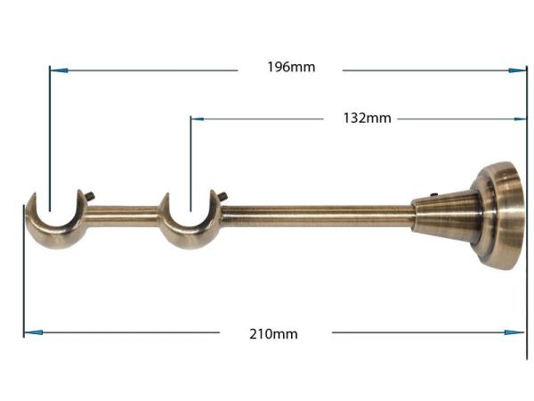 Garniže 16x16mm - dvojradové - LIST VEĽKÝ - antik 2