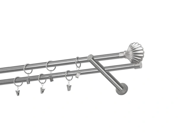 Garniže 16x16mm - dvojradové - MUŠLA - satin