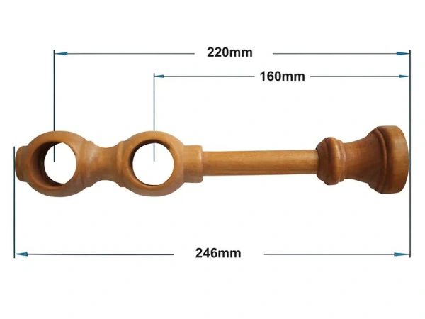 Garniže drevená 28x28mm dvojradové - DUB ZLATÝ 2