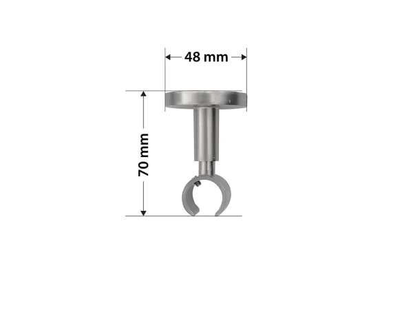 Garniža 19mm - drážková tyč - 1rad - VOLEO - satin 4