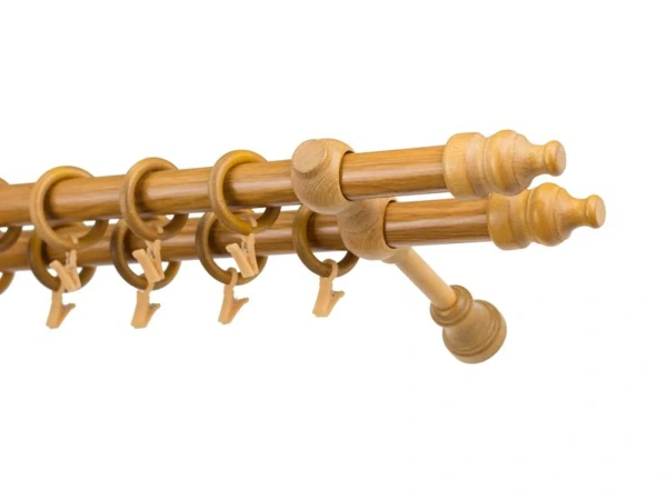 Garniže drevená 28x28mm dvojradové - DUB ZLATÝ