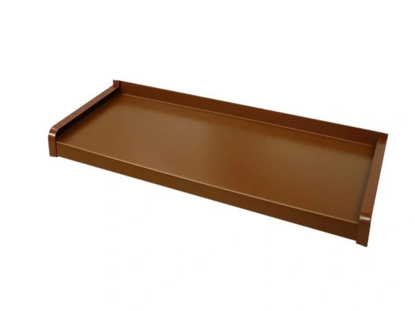 Vonkajšie hliníkové ťahané parapety - hnedá RAL 8003