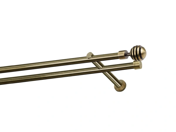 Garniža 19x19mm - drážková tyč - 2rady - VERONA - antik 1