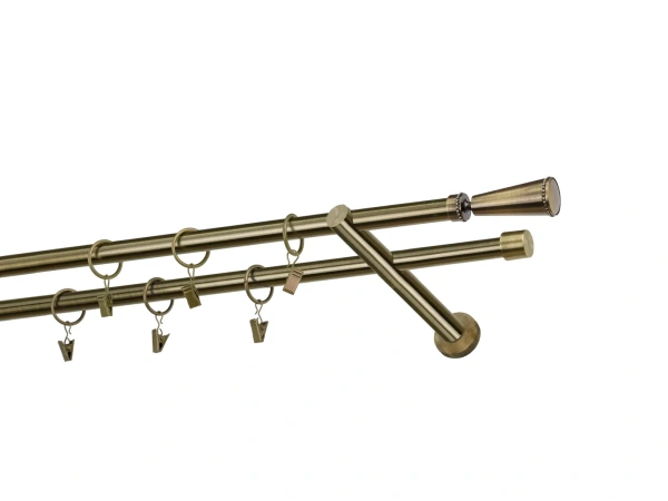 Garniže 16x16mm - dvojradové - MILANO CRYSTAL - antik