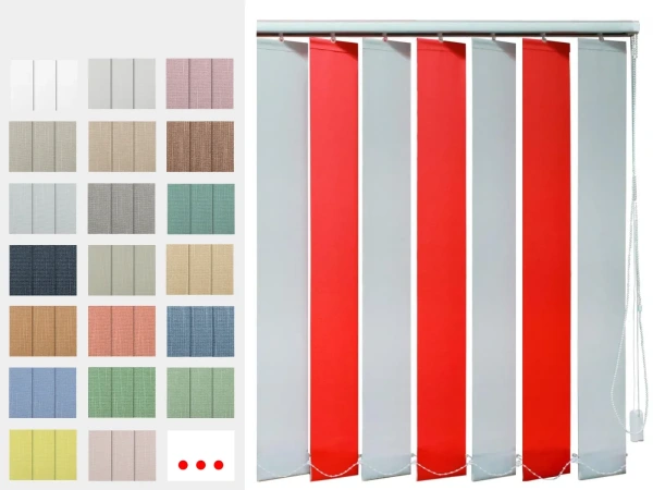 Dvojfarebné vertikálne žalúzie - látka ITACA