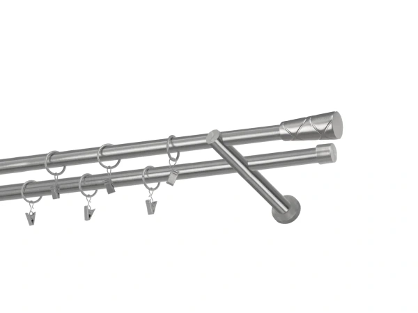 Garniže 19x19mm - dvojradové - TRAPEZIUM - satin