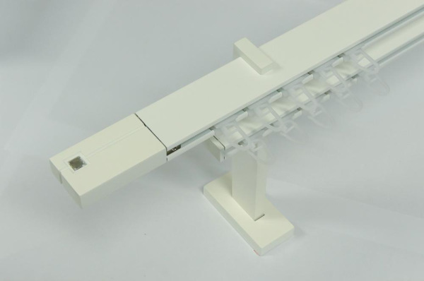 Garniže SQUARE LINE biela - dvojradové - KRYSTAL biela