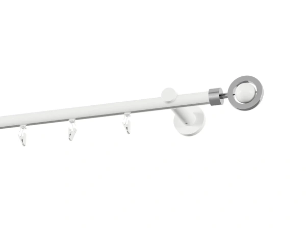 Garniža 19mm drážková tyč - 1rad - SFERA - biela 2