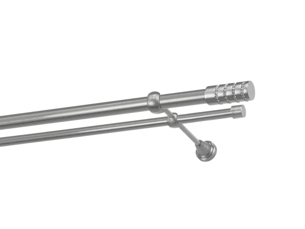 Garniže 25x16mm - dvojradové - CYLINDER CRYSTAL - satin 1