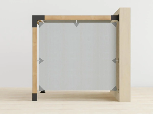 Pergola VEGAS - o stenu - 1 sekčná 2