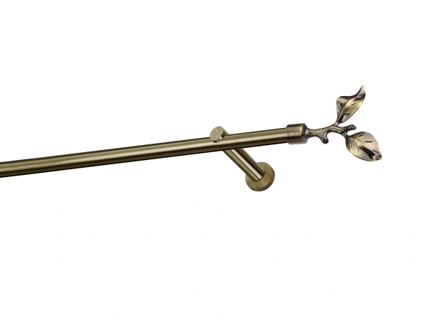 Garniža 19mm - drážková tyč - 1rad - LIST ROSE - antik 1