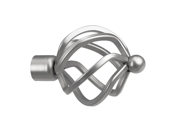 Garniža 19x19mm - drážková tyč - 2rady - SPIRAL - satin 2