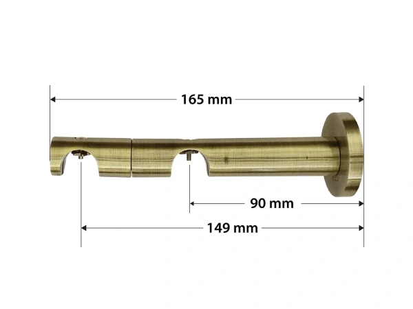 Garniža 19x19mm - drážková tyč - 2rady - LIST VEĽKÝ - antik 3
