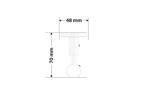 Garniža 19mm drážková tyč - 1rad - SFERA - biela 5