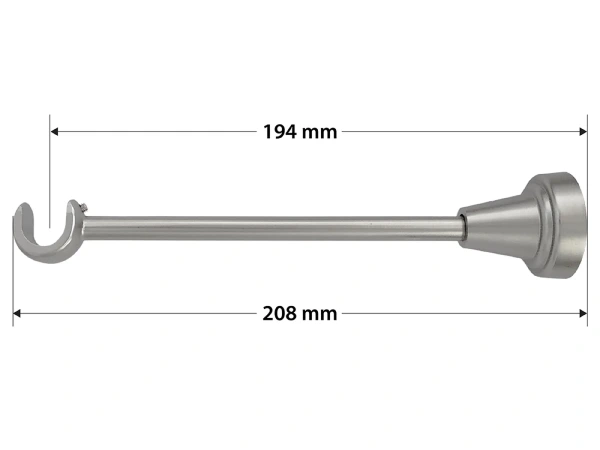 Garniže 16mm - jednoradové - CRYSTAL CONE - satin 4