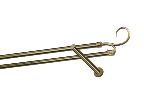 Garniže 16x16mm - dvojradové - HÁK DVOJITÝ - antik 1