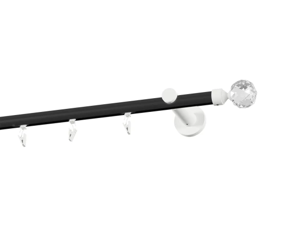 Garniža 19mm drážková tyč - 1rad - GUĽA CRYSTAL - čierno biela 2