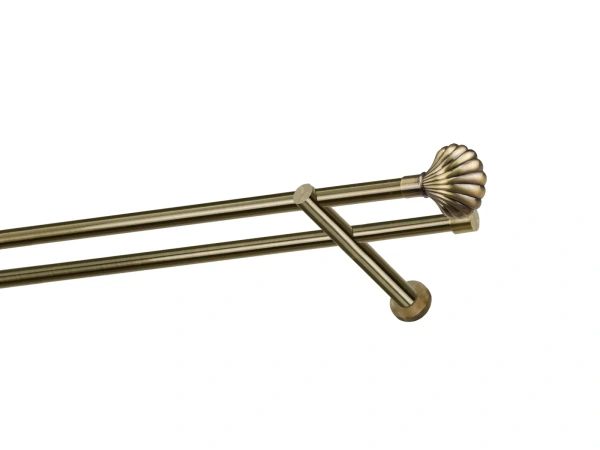 Garniže 16x16mm - dvojradové - MUŠLA - antik 1