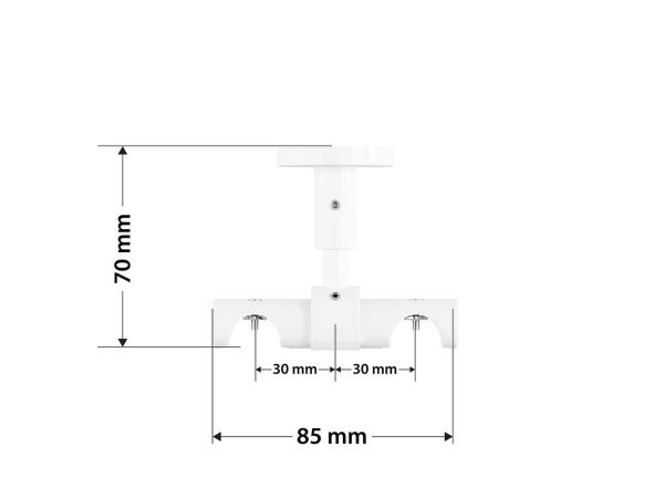 Garniža 19x19mm drážková tyč - 2rady - CYLINDER CRYSTAL - čierno biela 5